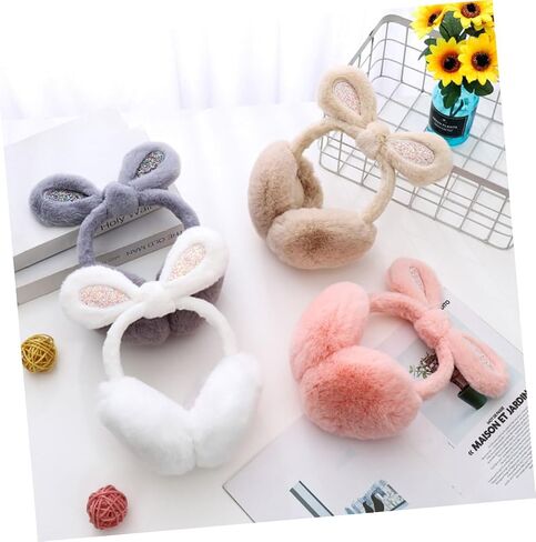 Partykindom Rabbit Ear Muffs الأذن المدافعين عن الأولاد للأرنب الأذن الشتاء أرنب الأذن دافئ الأطفال دفء الأذن الصوف in Kuwait