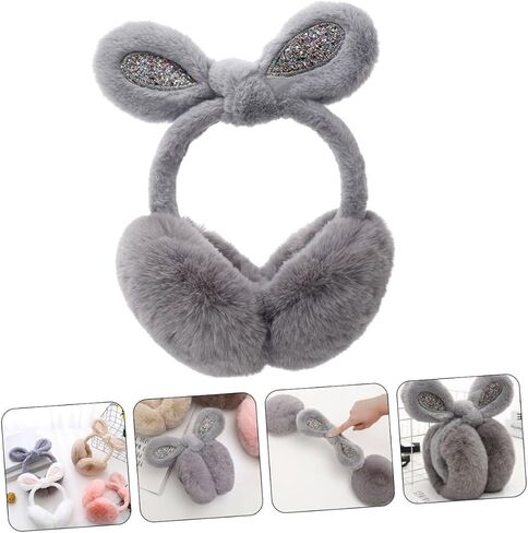 Partykindom Rabbit Ear Muffs الأذن المدافعين عن الأولاد للأرنب الأذن الشتاء أرنب الأذن دافئ الأطفال دفء الأذن الصوف in Kuwait