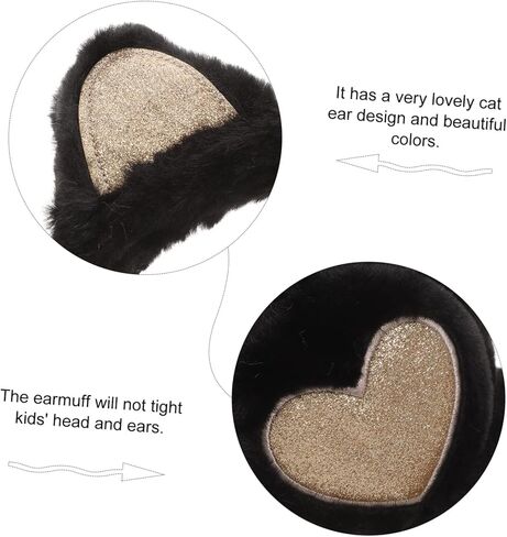 Fleece Ear Warmers Boys and Girls Cat Ear Muffs Winter Earmuffs for Girls in Kuwait