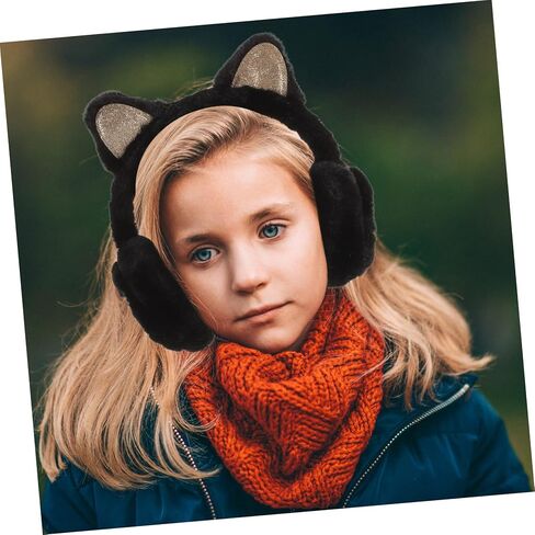 Fleece Ear Warmers Boys and Girls Cat Ear Muffs Winter Earmuffs for Girls in Kuwait