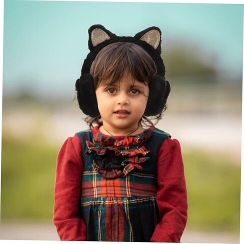 Fleece Ear Warmers Boys and Girls Cat Ear Muffs Winter Earmuffs for Girls in Kuwait