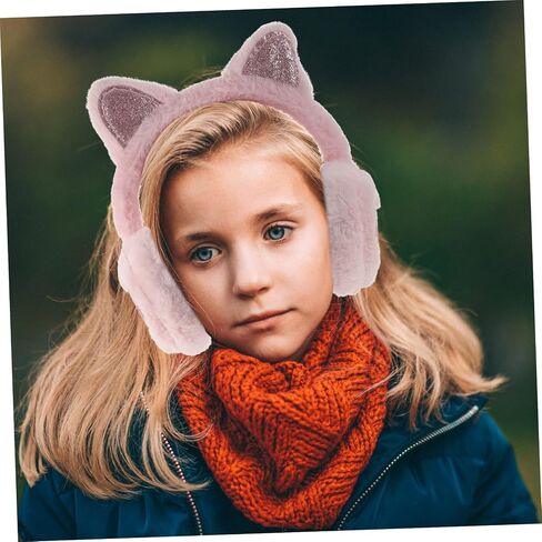 Cat Ears Earmuffs Earmuff for Ear Warming Ear Covers for Cold Weather Warmer Ear Puff Winter Ear Muffs in Saudi Arabia