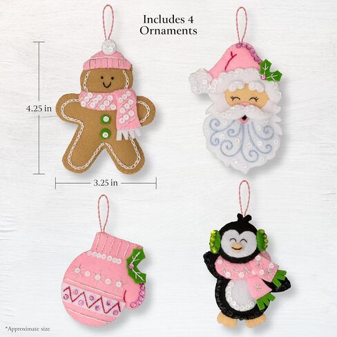 Bucilla, Lollipop Santa, Felt Applique 18" Stocking Making Kit, Perfect for Holiday DIY Arts and Crafts, 89705E in Saudi Arabia