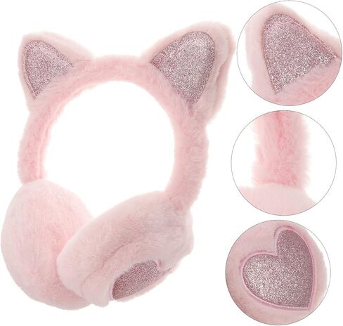 Cat Ears Earmuffs Earmuff for Ear Warming Ear Covers for Cold Weather Warmer Ear Puff Winter Ear Muffs in Saudi Arabia