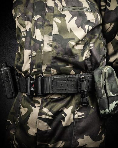 Tactical Belt for Men, Molle Gun Belt 2" & 1.5" with Laser-Cut Shooting Hunting Duty Belts Quick Release Buckle in Kuwait