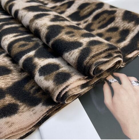 Women Leopard Print Scarf for Cold Weather - Soft Warm Shawls Scarves with Tassels(74.8''*23.62') in Saudi Arabia