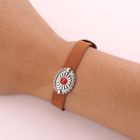 Western Bracelet for Women Country Concert Outfits Bohemian Vintage Red Black Turquoise Bracelets Cowgirl Cowboy Country Bracelet Boho Bracelets Accessories in Kuwait
