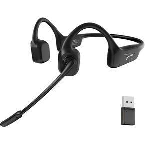سماعة رأس MAIRDI Bone Conduction مع ميكروفون بوم، مع دونجل USB، سماعة رأس بلوتوث مفتوحة الأذن مع ميكروفون AI لإلغاء الضوضاء، سماعة رأس لاسلكية للعمل المكتبي والقيادة الرياضية والجري وركوب الدراجات in Kuwait