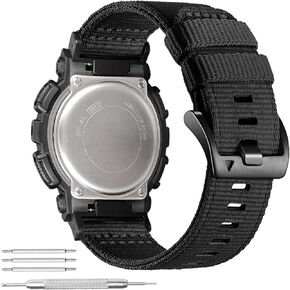 Abanen Rugged Nylon Watch Band لـ Casio Gshock DW-5600/8900 ، حزام معصم رياضي قابل للتعديل لـ GA-100/GW-B5600/GB-5600/GW-6900 in Kuwait
