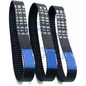 Qinlu-3D حزام طابعة الحزام S2M طول حزام التوقيت 302 304 306 308 310 312 314 316 320 322 324 326mm عرض 4/6/9/10/15 مم حزام الأسنان 2 مم حزام الأسنان S2M حزام ， 3D 3D. in Kuwait