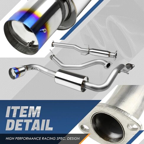 سلالة السيارات 3.5 بوصة مستديرة طرف كاتم الصوت نظام العادم Catback متوافق مع 1990-1997 Mazda Miata MX-5 1.6L 1.8L ، الفولاذ المقاوم للصدأ in Kuwait