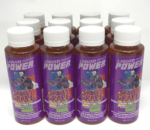 Power Plus زيوت التشحيم (12) عطر وقود العنب للسيارة ، دراجة نارية ، ATV ، 4 أوقية زجاجات in Kuwait