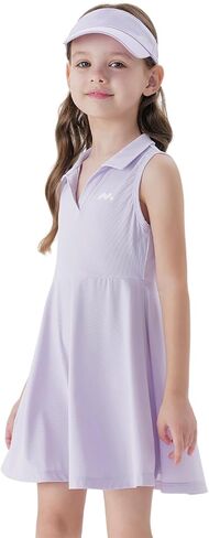marc & janie Girls Sleeveless Tennis Dress Athletic Cooling Quick-Dry V Neck A-Line Golf Dresses 550803 in Saudi Arabia