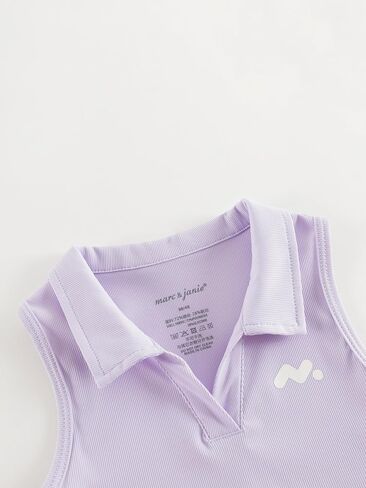 marc & janie Girls Sleeveless Tennis Dress Athletic Cooling Quick-Dry V Neck A-Line Golf Dresses 550803 in Saudi Arabia