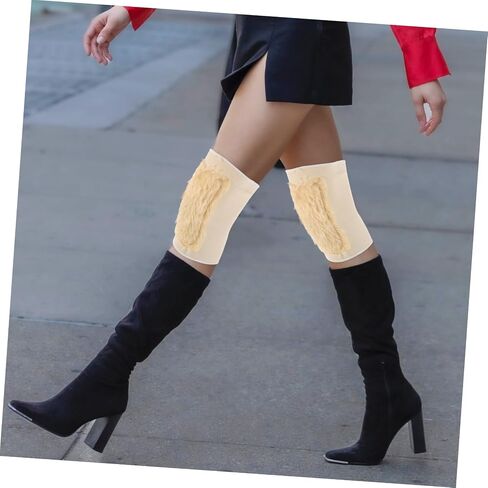 1pair Thermal Knee Warmers for Men and Women Thickened Insulated Protectors for Cold Weather Comfortable and Portable for Daily Use in Saudi Arabia