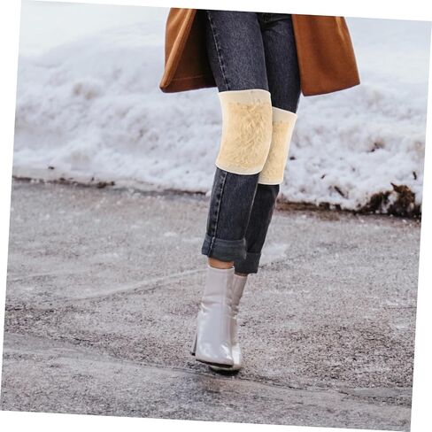 1pair Thermal Knee Warmers for Men and Women Thickened Insulated Protectors for Cold Weather Comfortable and Portable for Daily Use in Saudi Arabia