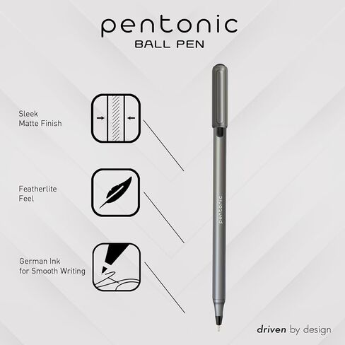 Pentonic Ballpoint Pens, 25 Count, Black, Red & Blue Colored Ink, 0.7 mm Fine Point, Smooth Writing For Journaling & Note Taking (PEN12126) in Saudi Arabia