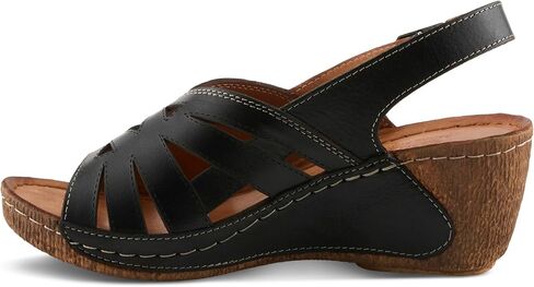 Spring Step Women's Cathy Buckle أسافين - جلدية متميزة ، تصميم لقطات ليزر ، رافعة قابلة للتعديل in Saudi Arabia