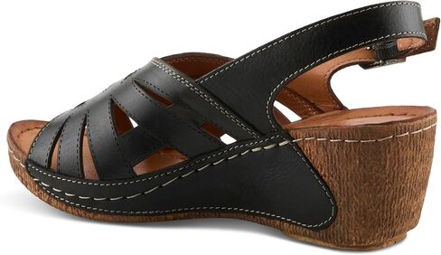 Spring Step Women's Cathy Buckle أسافين - جلدية متميزة ، تصميم لقطات ليزر ، رافعة قابلة للتعديل in Saudi Arabia