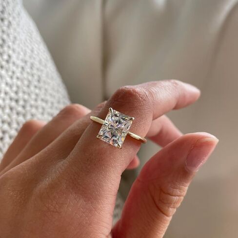 4 Carat Radiant Cut Diamond Engagement Ring, F/VS IGI Certified Lab Grown Diamond Wedding Anniversary Ring For Her Crafted In 14K Gold in Saudi Arabia