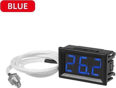 K Type M6 ThermoCouple Thermoter 12V اختبار درجة الحرارة الرقمية ارتفاع درجة الحرارة -30 ~ 800 درجة حرارة (أزرق) in Kuwait