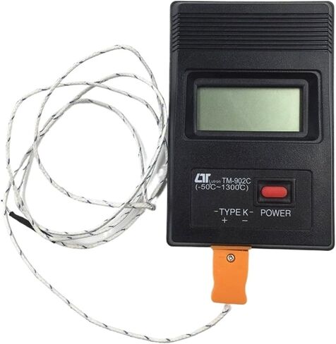 TM-902C Black K Type Digital LCD Temperature Detector Thermometer Industrial Thermodetector Meter + Thermocouple Probe(4M) in Saudi Arabia