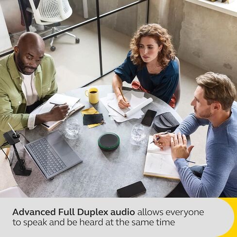 Jabra Speak2 75 Wireless Bluetooth Speakerphone - Portable Speaker with 4 Noise-Cancelling Mics, 65mm Full-Range Speakers & USB-A Bluetooth Adapter - Certified Microsoft Teams Speaker - Dark Grey in Saudi Arabia