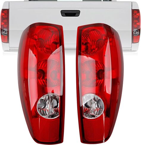 Brake Tail Lights Halogen Taillight Assembly Compatible with 2004-2012 Chevy Colorado GMC Canyon - Rear Lamps Replace for GM2800164 and GM2801164 w/o Bulbs - Driver and Passenger Side in Saudi Arabia