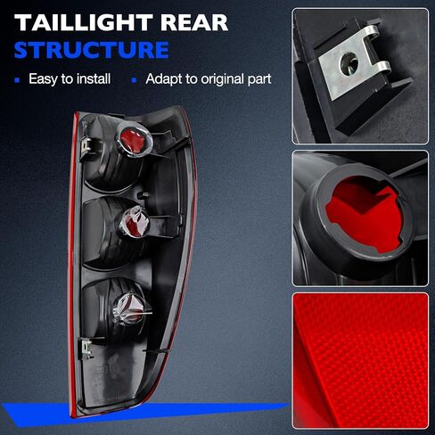 Brake Tail Lights Halogen Taillight Assembly Compatible with 2004-2012 Chevy Colorado GMC Canyon - Rear Lamps Replace for GM2800164 and GM2801164 w/o Bulbs - Driver and Passenger Side in Saudi Arabia