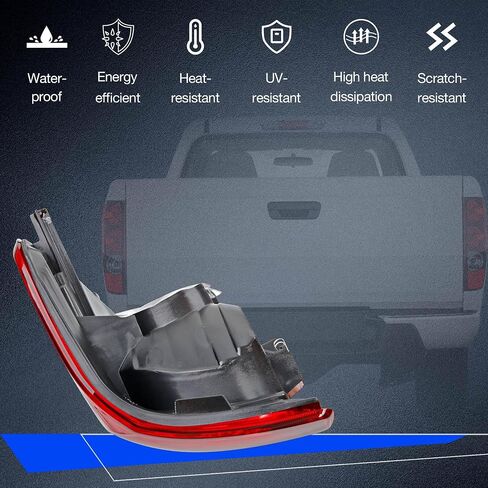 Brake Tail Lights Halogen Taillight Assembly Compatible with 2004-2012 Chevy Colorado GMC Canyon - Rear Lamps Replace for GM2800164 and GM2801164 w/o Bulbs - Driver and Passenger Side in Saudi Arabia