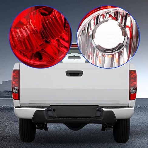 Brake Tail Lights Halogen Taillight Assembly Compatible with 2004-2012 Chevy Colorado GMC Canyon - Rear Lamps Replace for GM2800164 and GM2801164 w/o Bulbs - Driver and Passenger Side in Saudi Arabia
