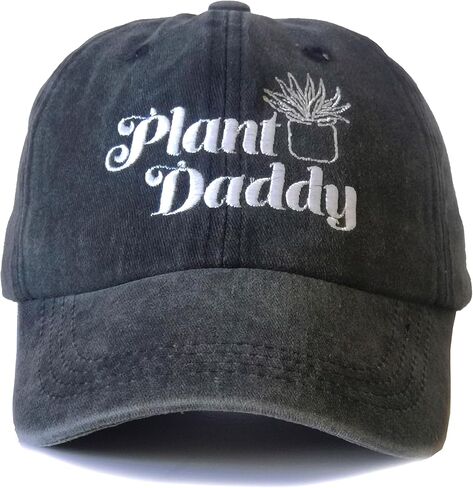 قبعات بيسبول للرجال من Plant Daddy قابلة للتعديل، قبعة صيفية كلاسيكية للأب ساندويتش باللون الأسود in Kuwait