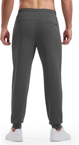 Rdruko Men's Joggers Pants with Zipper Pockets Stretch Tapered Track Pants Athletic Casual Sweatpants for Gym Running in Saudi Arabia
