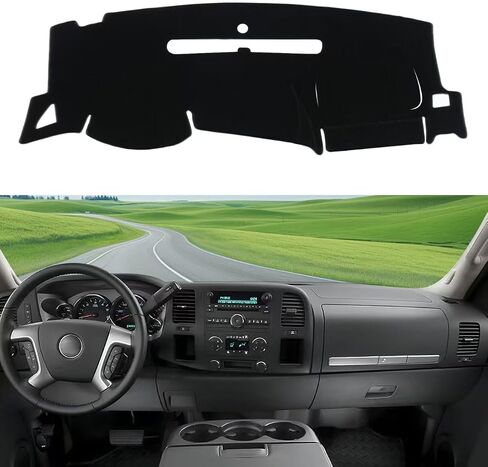 غلاف Dash Cover مناسب ل Chevy Chevrolet Silverado 1500 LT / WT 2007-2013 2500 HD / 3500 HD 2007-2013 ، GMC Sierra 2007-2013. in Saudi Arabia