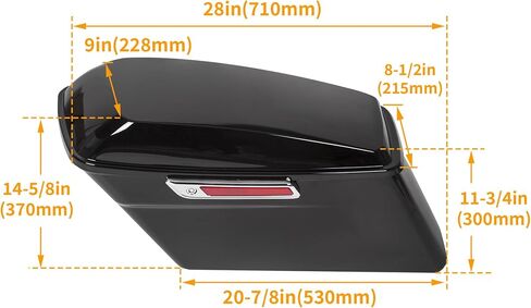 Kuafu Hard Saddle Bags Trunk W/Lid & Gartning Key متوافق مع Harley 1993-2013 Davidson Road King Glide Softail All Touring Models in Saudi Arabia