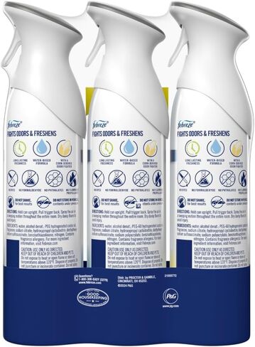 Febreze Air Freshener Spray, Odor-Fighting Room Spray, Heavy Duty Bundle, Heavy Duty Kitchen, Heavy Duty Crisp Clean, Musty Odor Fighter Scent Mix, 8.8oz, 3 Count in Saudi Arabia