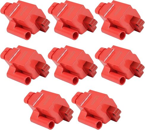 JDMSPEED 8 Round Red Ignition Coil Pack Compatible with 99-07 Chevrolet Express Silverado Tahoe/99-07 GMC Savana Yukon Sierra/04 Buick Rainier/02-06 Cadillac Escalade Replaces# UF262 D585 in Saudi Arabia