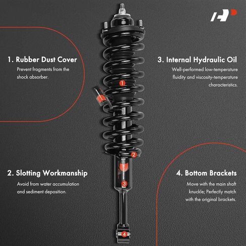 A-Premium Front Pair (2) Complete Strut and Coil Spring Assembly Compatible with Toyota Tacoma 2016-2023, 4WD, Driver and Passenger Side, Replace# 28920858 in Saudi Arabia