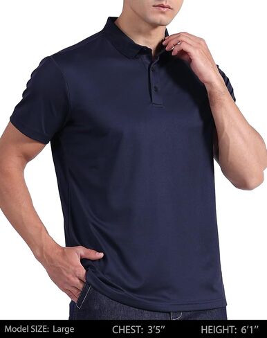 OYGSieg 5 Pack Mens Polo Shirt Short Sleeve Tactical Shirts Quick Dry Performance Golf Shirt Pique Jersey Outdoor Shirt in Kuwait