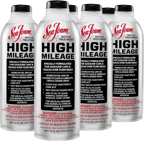 Sea Foam High Mileage Motor Treatment Gas & Oil Additive, HM16, 16 oz, Pack of 4 in Saudi Arabia