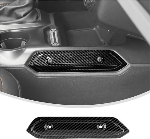 Linskip Console Side Covers for 2021-2025 Ford Bronco ، Grab Handle Delete Plate - سهولة الوصول إلى صواني المنظم للركاب ، الملحقات الداخلية (الكربون الأسود) in Kuwait