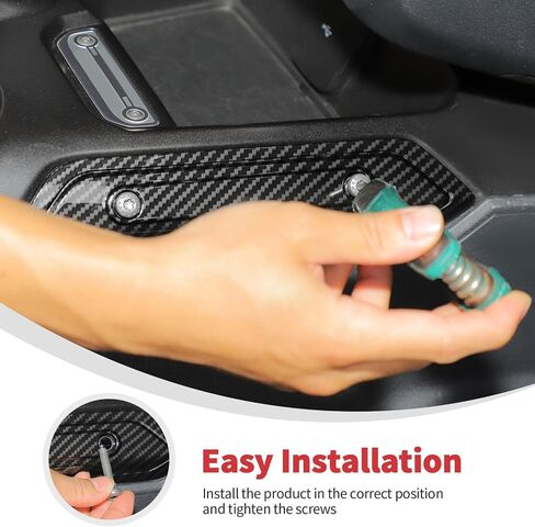 Linskip Console Side Covers for 2021-2025 Ford Bronco ، Grab Handle Delete Plate - سهولة الوصول إلى صواني المنظم للركاب ، الملحقات الداخلية (الكربون الأسود) in Kuwait