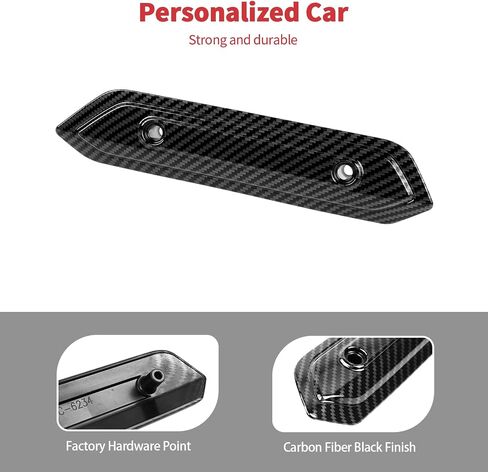 Linskip Console Side Covers for 2021-2025 Ford Bronco ، Grab Handle Delete Plate - سهولة الوصول إلى صواني المنظم للركاب ، الملحقات الداخلية (الكربون الأسود) in Kuwait