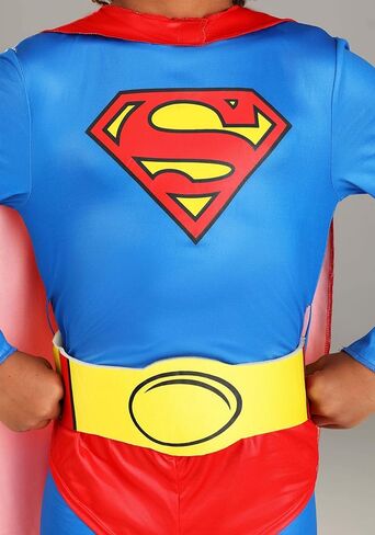 Kid's Classic Superman Costume for Boy's - Child DC Comic Superhero Suit with Cape, Briefs, Belt, & Boot Covers in Saudi Arabia