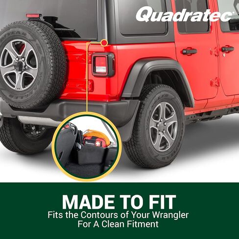 Quadratec Rear Wheel Well Storage Organizer Bin, 2-Piece Set for Left & Right Side - Fits Jeep Wrangler JL Unlimited 4-Door 2018-2022 - Interior Jeep Wrangler Accessories - Cargo Area Storage Box in Saudi Arabia