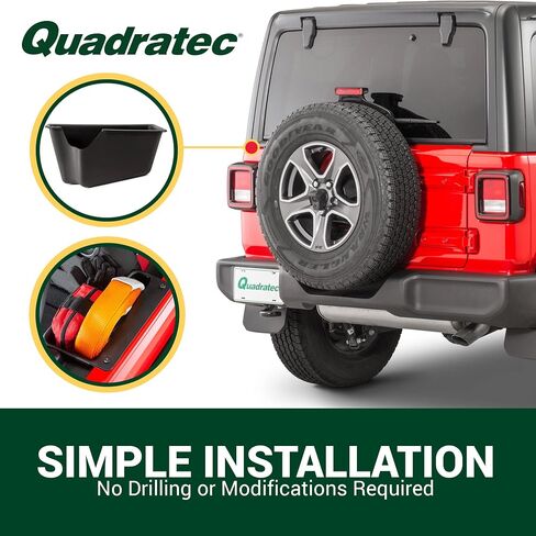 Quadratec Rear Wheel Well Storage Organizer Bin, 2-Piece Set for Left & Right Side - Fits Jeep Wrangler JL Unlimited 4-Door 2018-2022 - Interior Jeep Wrangler Accessories - Cargo Area Storage Box in Saudi Arabia