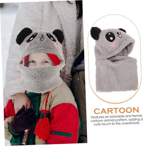 Hooded Scarf Winter Warm Neck Warmer with Adorable Animal Ears for Years Cozy and Outdoor Accessory for in Saudi Arabia