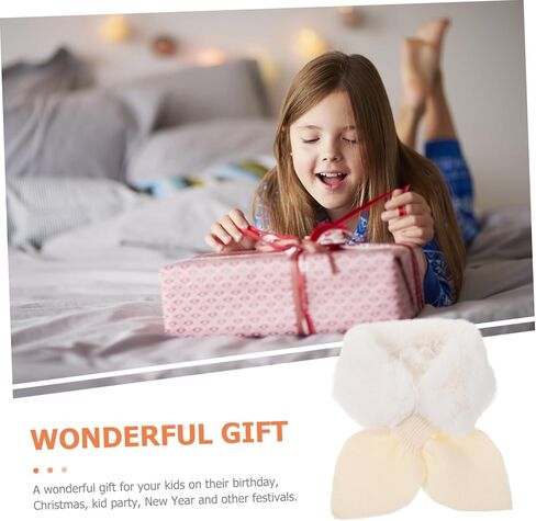 1pc cartoon Boy Girl's Girl's Warm Cross Cross Twiber for Boys and Girls Soft Faux Fur Design Dreary للأنشطة في الهواء الطلق لأعياد الميلاد والأعياد in Saudi Arabia