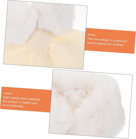 1pc cartoon Boy Girl's Girl's Warm Cross Cross Twiber for Boys and Girls Soft Faux Fur Design Dreary للأنشطة في الهواء الطلق لأعياد الميلاد والأعياد in Saudi Arabia