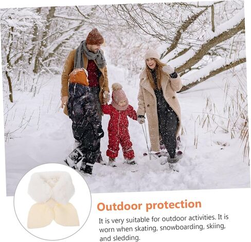 1pc cartoon Boy Girl's Girl's Warm Cross Cross Twiber for Boys and Girls Soft Faux Fur Design Dreary للأنشطة في الهواء الطلق لأعياد الميلاد والأعياد in Saudi Arabia